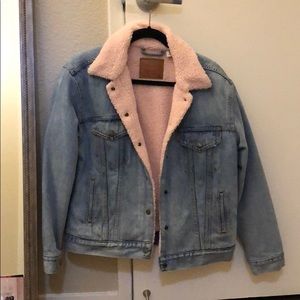 Levi’s pink Sherpa jacket